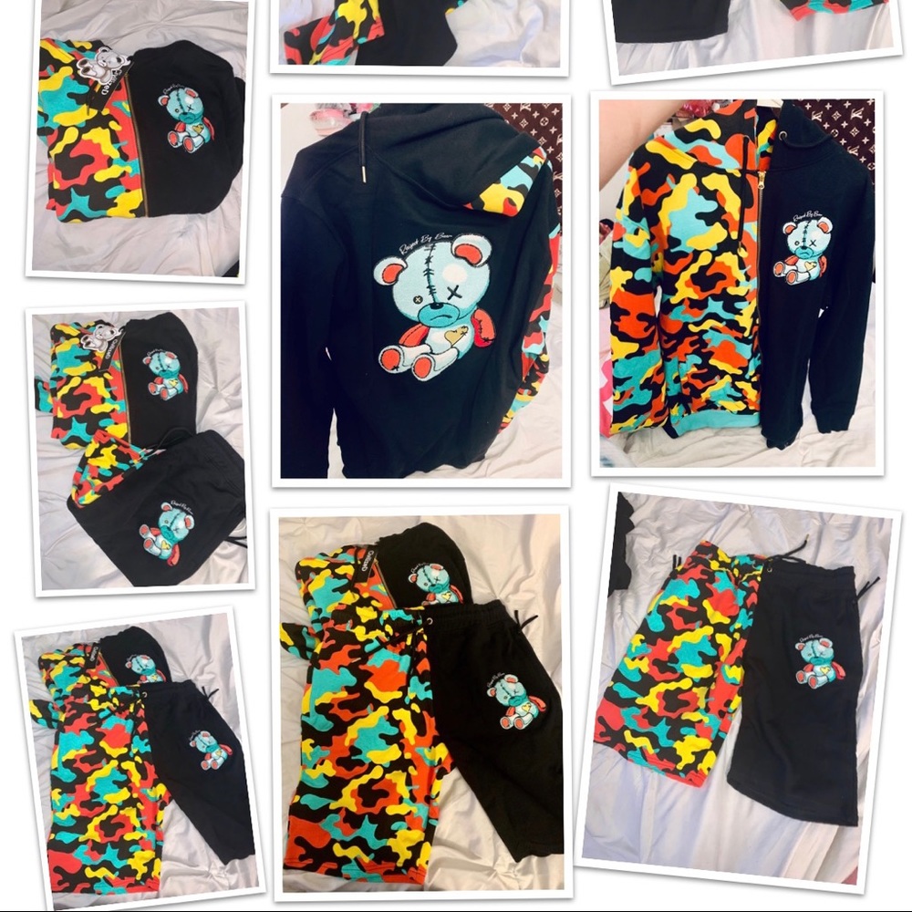 MENS/WOMENS Fashion Camo Hoodie set